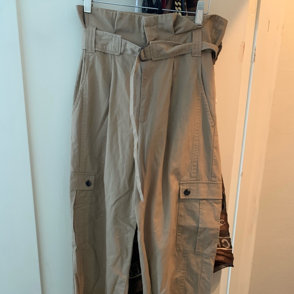 Zara super high waist cargo pant